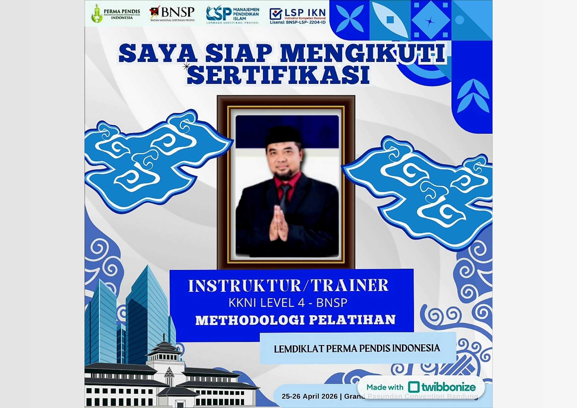 Rektor STIT Al-Azami Ikuti Sertifikasi Instruktur BNSP Level 4 di Bandung-thumbanil